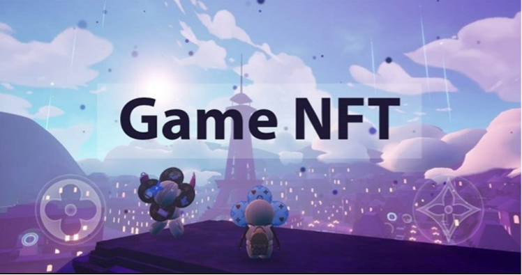 NFT game op de achtergrond van de speellocatie 